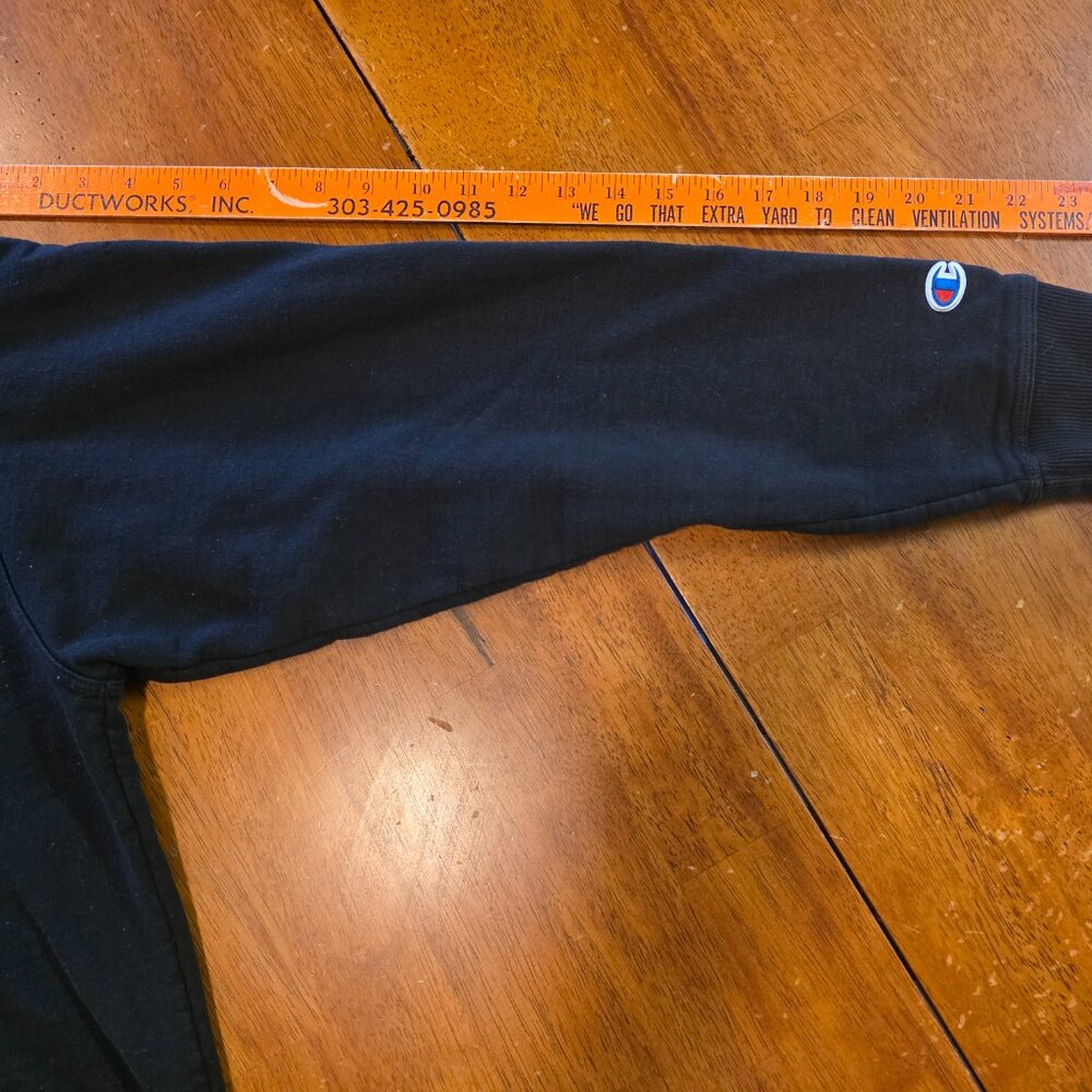 Champion Fleece Pullover Hoodie with Pockets Black Men's Large - Picture 8 of 10